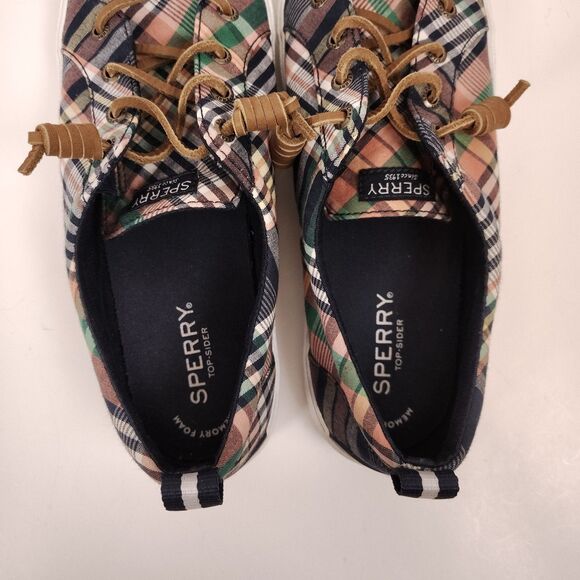 Sperry Top Sider Crest Vibe Washed Plaid Size 8.5 Women's Boat Shoe - Picture 7 of 8